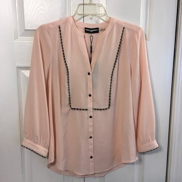 Karl Lagerfeld Sheer Blouse - Picture 2 of 8